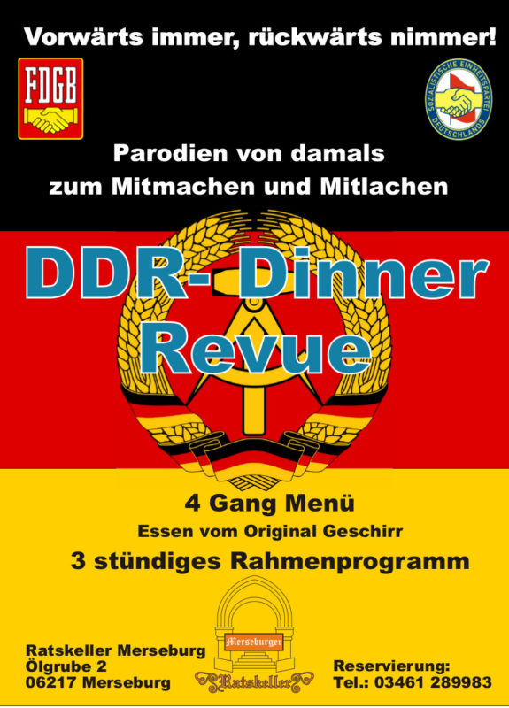 Plakat DDR Dinner Revue Plakat DDR Dinner Revue